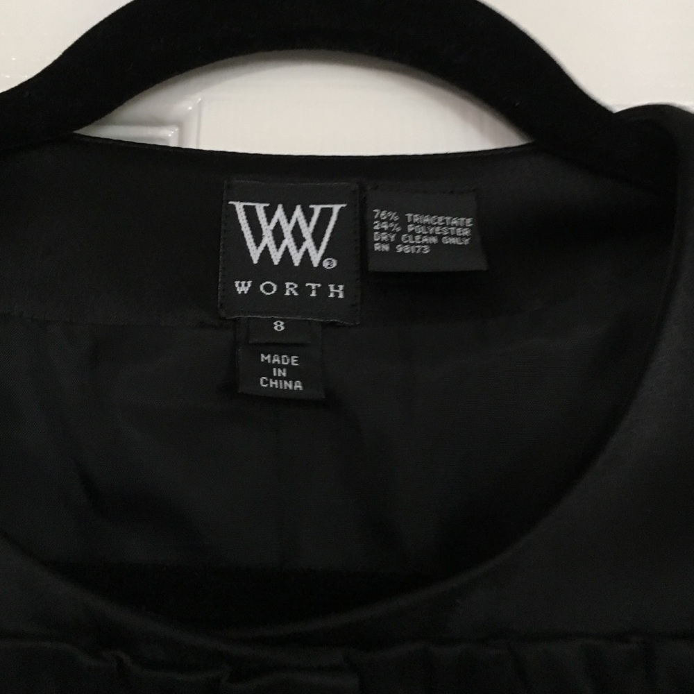 Stunning Satin Blouse -Jacket  W by Worth Size 8 - Like New - Picture 4 of 4